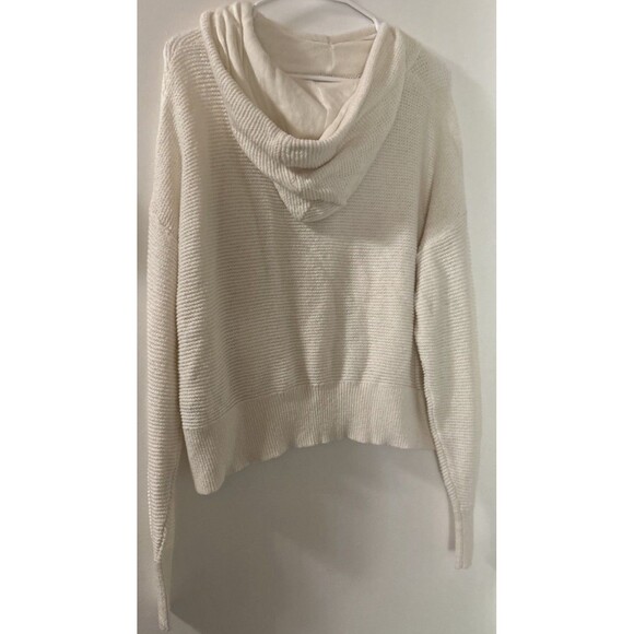 All In Motion Sweater Womens XXL Ivory Pullover Soft Knit Long Sleeve Hooded - Picture 3 of 8